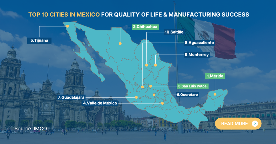 Top 10 Cities in Mexico for Quality of Life and Manufacturing Success